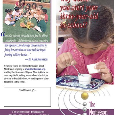 Pamphlet/Brochure: Why would you start your three-year-old in school?