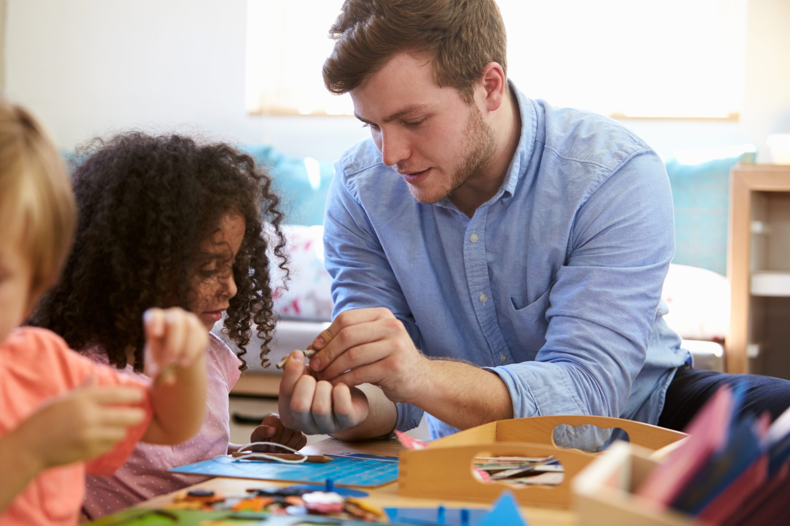 In the United States, many courses are organized into summer institutes, which can involve one, two or more summers of intensive study, followed by a supervised year-long practicum/student teaching experience.  Other courses run during the school year.  Each model has its loyal advocates, and the selection of one over the other is a matter of personal preference.  Montessori teacher education programs are typically offered at the infant-toddler (birth to age 2), early childhood (ages 3-6), lower elementary (ages 6-9), upper elementary (ages 9-12), and secondary levels (ages 12-15 and ages 15-18).  Most courses in the United States require a college degree; although, students who have yet to complete their undergraduate diploma may be able to take a Montessori teacher education course and receive a provisional Montessori teaching certificate. Tuition will vary from one program to another.  Unfortunately, the quality of Montessori teacher education programs can vary.  One basic consideration is the credibility of the diploma received upon completion. Since 1995, the United States Department of Education has recognized the Montessori Accreditation Council for Teacher Education (MACTE) which is generally recognized as the essential sign of a program's credibility. Since then, MACTE accreditation has become widely recognized around the world.  Several Montessori organizations affiliate Montessori teacher education programs in the United States, and many more in other countries. Most, but not all, of their programs are also accredited by the MACTE commission.  They include the American Montessori Society (AMS), the Association Montessori Internationale (AMI), International Montessori Council (IMC), Montessori Educational Programs International (MEPI), and the Pan American Montessori Society (PAMS). A number of smaller Montessori associations and a number of independent programs also offer accredited Montessori teacher education programs also are accredited by MACTE.  Distance Learning: Several organizations around the world offer blended residential and distance learning programs or correspondence courses, which allow students to complete some of their Montessori teacher education studies online.  Keep in mind, that teachers in the United States normally graduate from colleges or teacher education institutes that offer a traditional face-to-face academic program. If you are considering a distance-learning program, you should understand that a number of states do not accept these credentials. Individual schools may also be unwilling to consider graduates of a distance-learning program. It is always a good idea to check with several schools where you would like to teach to determine if the Montessori teacher education program that you are considering will meet their standards.  The IMC-affiliated Center for Guided Montessori Studies (www.guidedstudies.com) is fully accredited by MACTE, and blends residential and distance learning into very high quality Montessori teacher education.  Salaries for teachers in independent/private Montessori schools are generally acceptable but commonly below those offered by local public schools.  Many Montessori teachers feel that these lower salaries and benefits are more than offset by greater job satisfaction and freedom from the paperwork and bureaucracy found in many public-school systems.  Salaries are often calculated on a scale based on degrees, experience, and duties.  Montessori teachers are generally in short supply, and in many situations, Montessori certified teachers will find several schools competing for their services.  For a list of the accredited teacher education programs in the US, Canada, and many other countries as well, go to either the individual organization websites or go to the MACTE website at www.macte.org.  If you are searching for a Montessori teacher education program, you might also wish to contact the Montessori schools in your area. Through them, you will obtain information as to what is available in your region and what form of certification they require? especially if you are hopeful of obtaining employment with them in the future. There are many good teacher education programs available in the United States and abroad. In the years to come, there will undoubtedly be even more, as the demand for Montessori teachers increases.