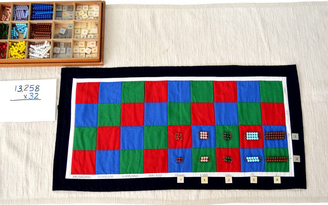 The Montessori Checkerboard for Long Multiplication