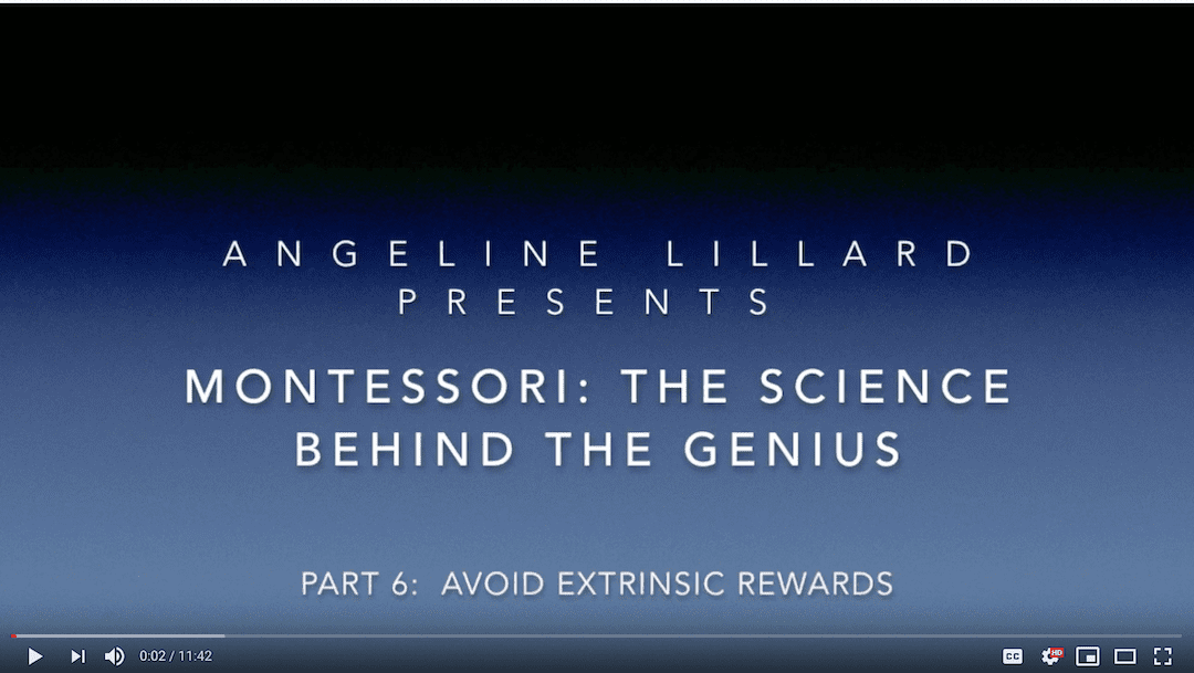 Montessori: The Science — Part 6: Avoid Extrinsic Rewards