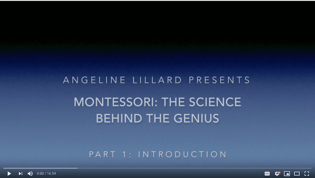 Video: Montessori – The Science — Part 1: Introduction to Montessori Education