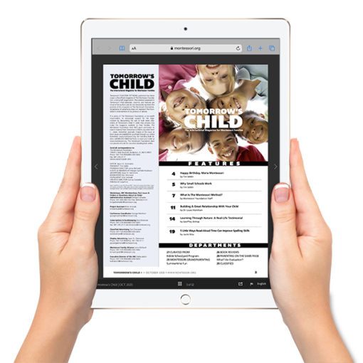 Tomorrow's Child Magazine on an iPad