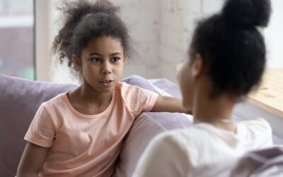 adolescent girl and mom