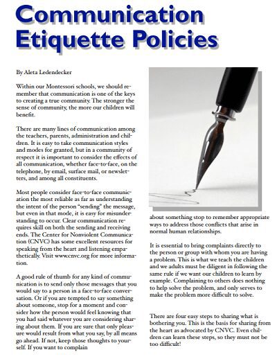 Communication Etiquette Policies