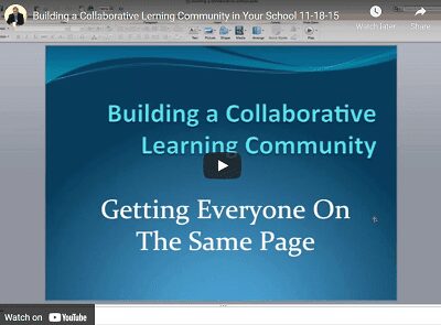 Creating a Collaborative Learning Community