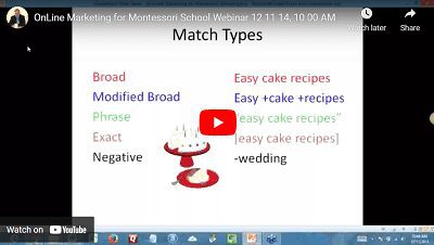 OnLine Marketing for Montessori Schools Part 1