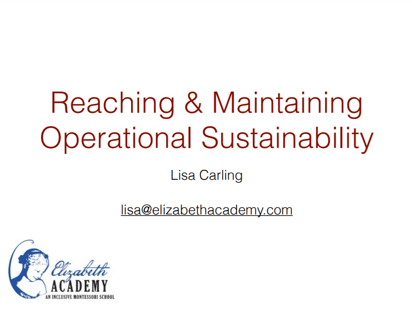Reaching & Maintaining Operational Sustainability