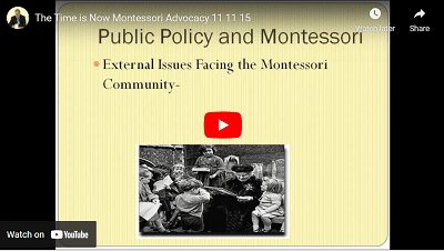 The Time is Now: Montessori Advocacy