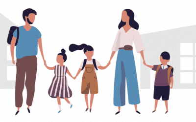 drawing of a family
