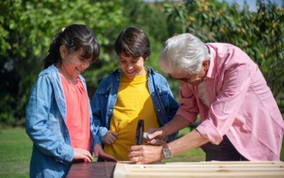 children woodworking