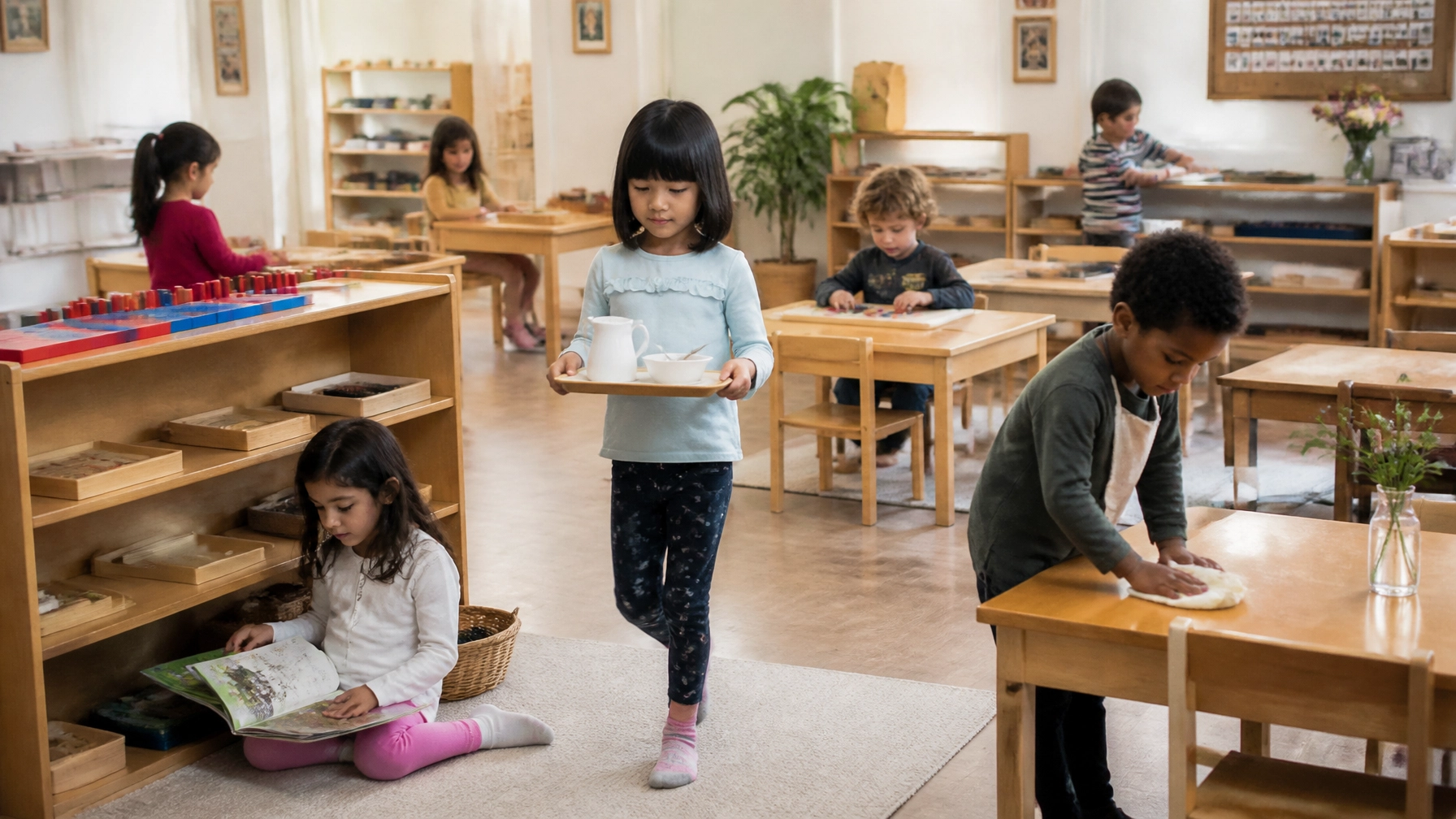 montessori classrom at work