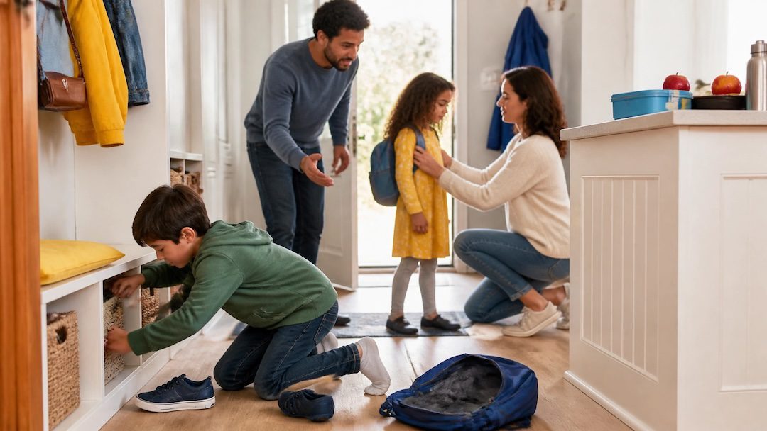 children get ready for school