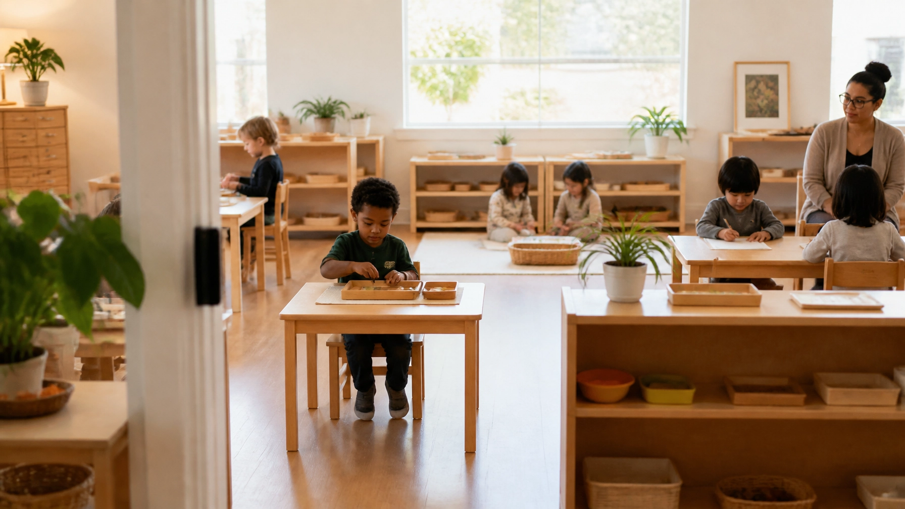 a montessori classroom a montessori classroom